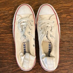 Womens Converse white canvas shoes size 6.5